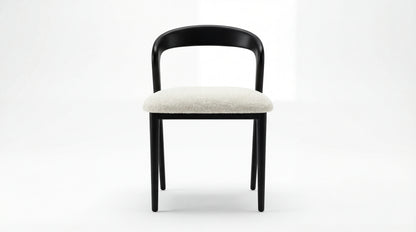 MARMO Dining Chair back view showing sculpted backrest detail by NOAH Furniture
