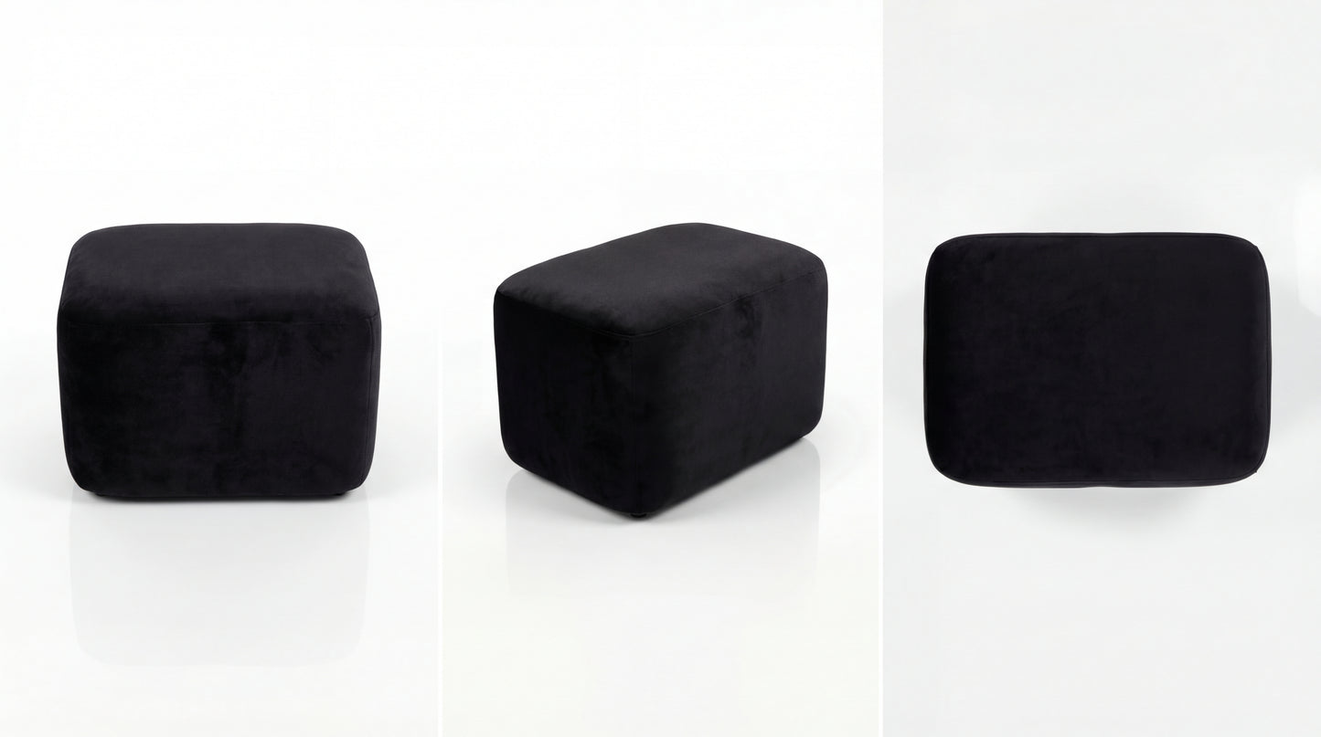NOAH Furniture - NOIR Pouf - angle view