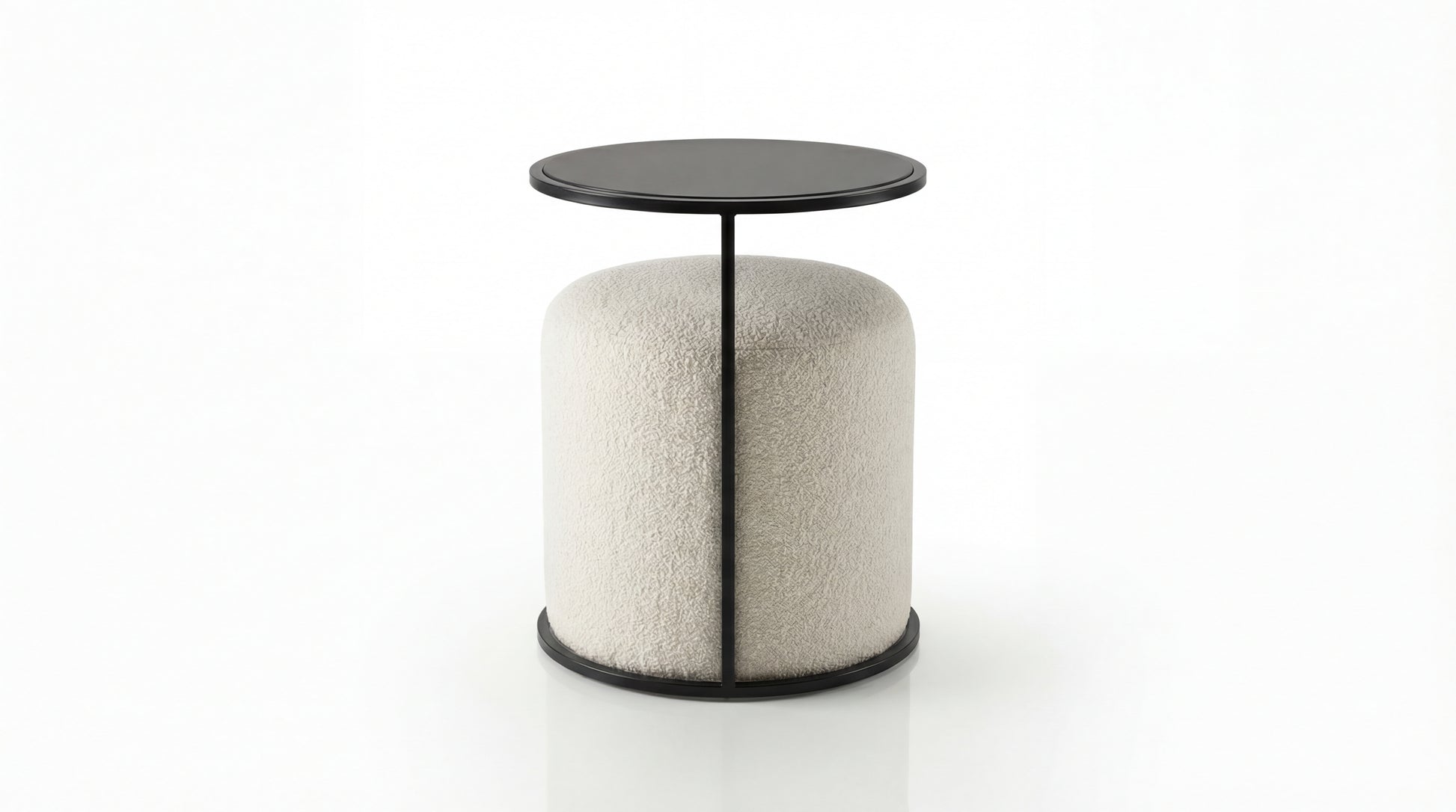 NOAH Furniture - NEST Side Table + Pouf - side view