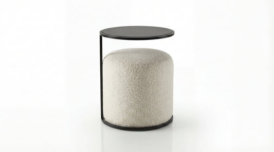 NOAH Furniture - NEST Side Table + Pouf - front view