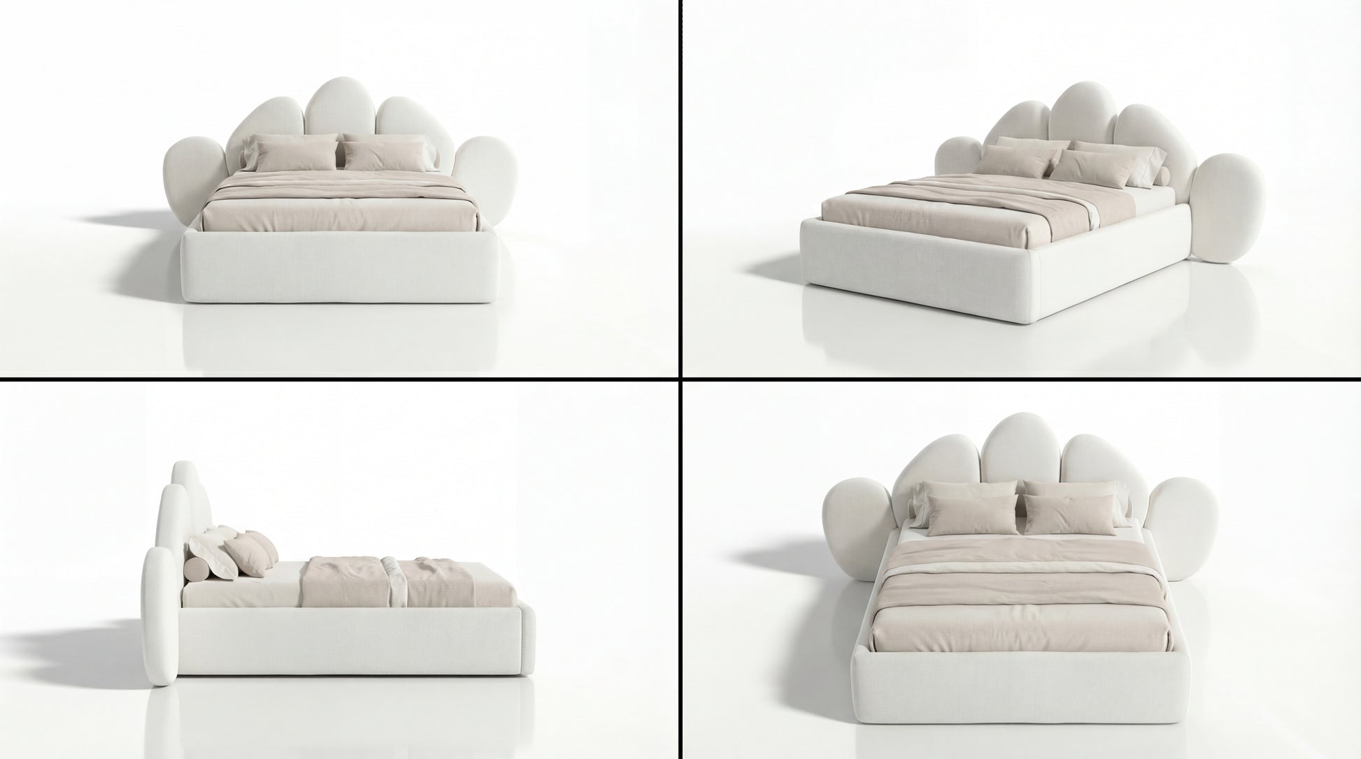 NOAH Furniture - PETRONIO Bed - side view